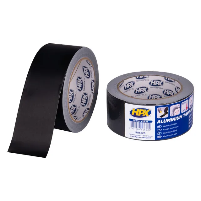 hpx-aluminium-tape-matt-black-8350-schwarzes-alu-band-f-r-ofenrohr image 1