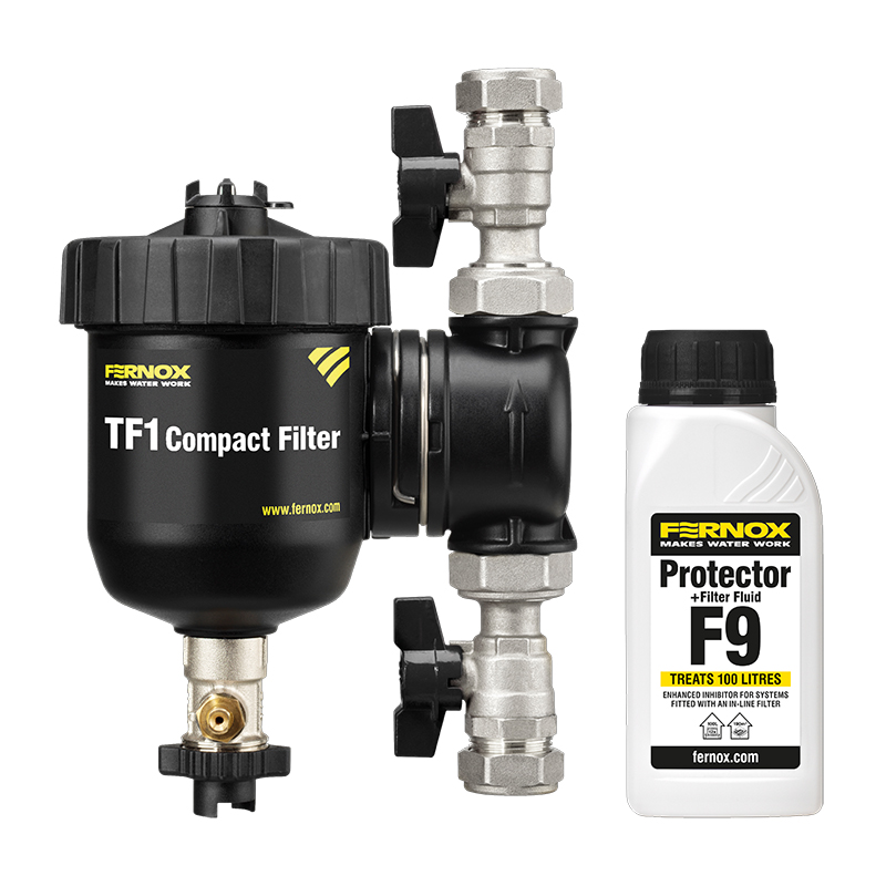 fernox-tf1-compact-filter-mit-protector-filter-fluid-f9-magnetischer-inline-syst image 1